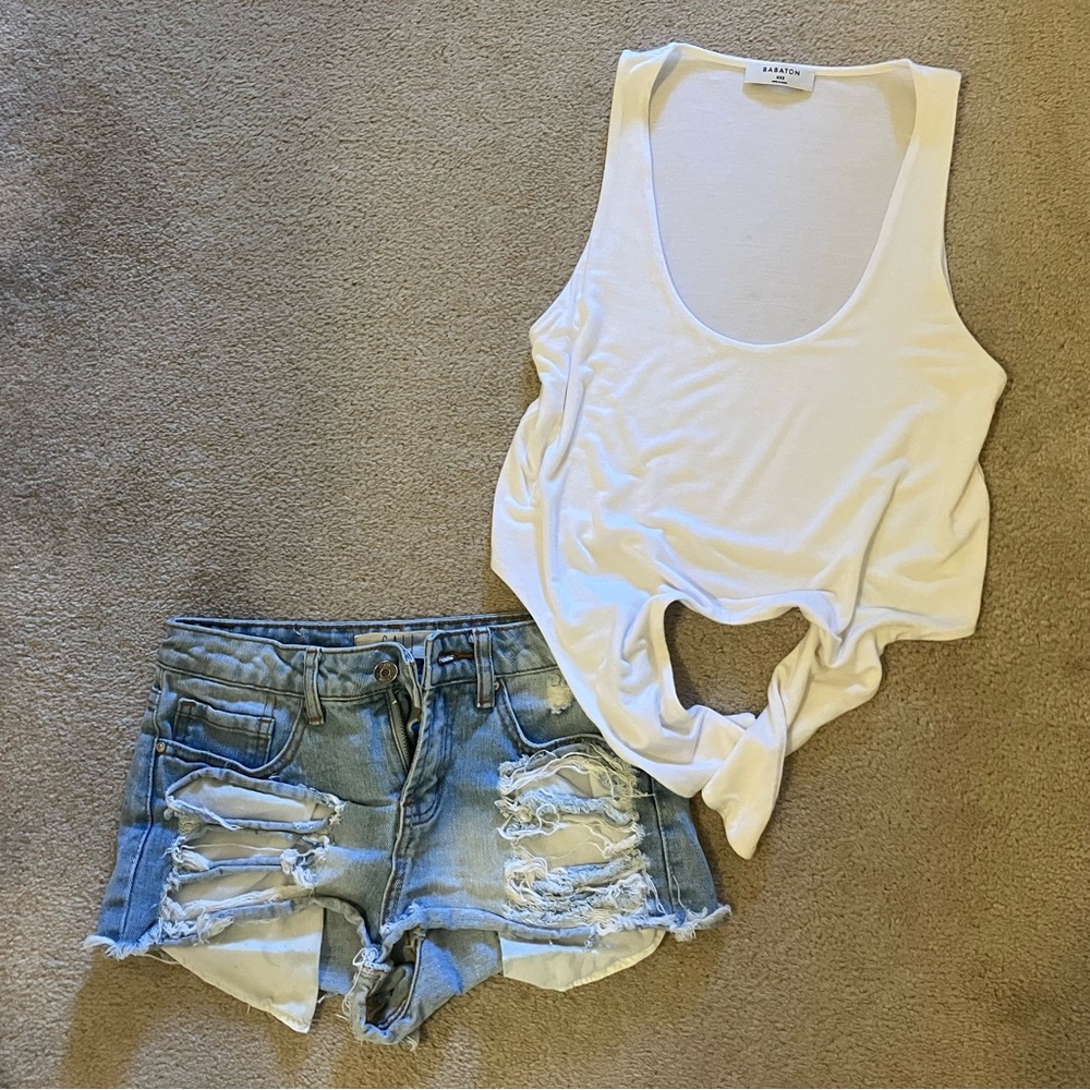 Bundle: shorts & tie tank top.